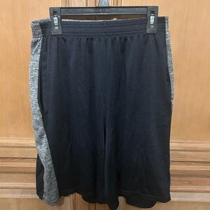 Essentials Black and Gray Athletic Shorts